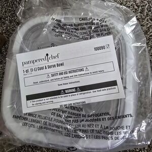 Pampered Chef‎  1Qt (1L) Cool & Serve Bowl # 100090 (7" x 7" x 4.75") New